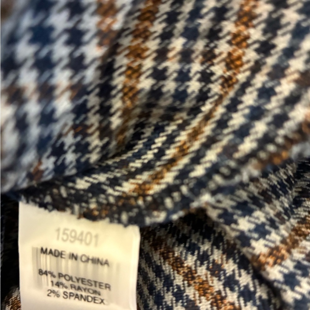 Chaus Black and Tan Houndstooth Pleated A-Line Midi Skirt Size Small - Picture 8 of 8
